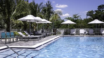 Outdoor pool, open 8:00 AM to 7:00 PM, free pool cabanas, pool umbrellas