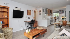 Charles St Apartment | Living area | Flat-screen TV - Charles St Apartment (Christchurch)