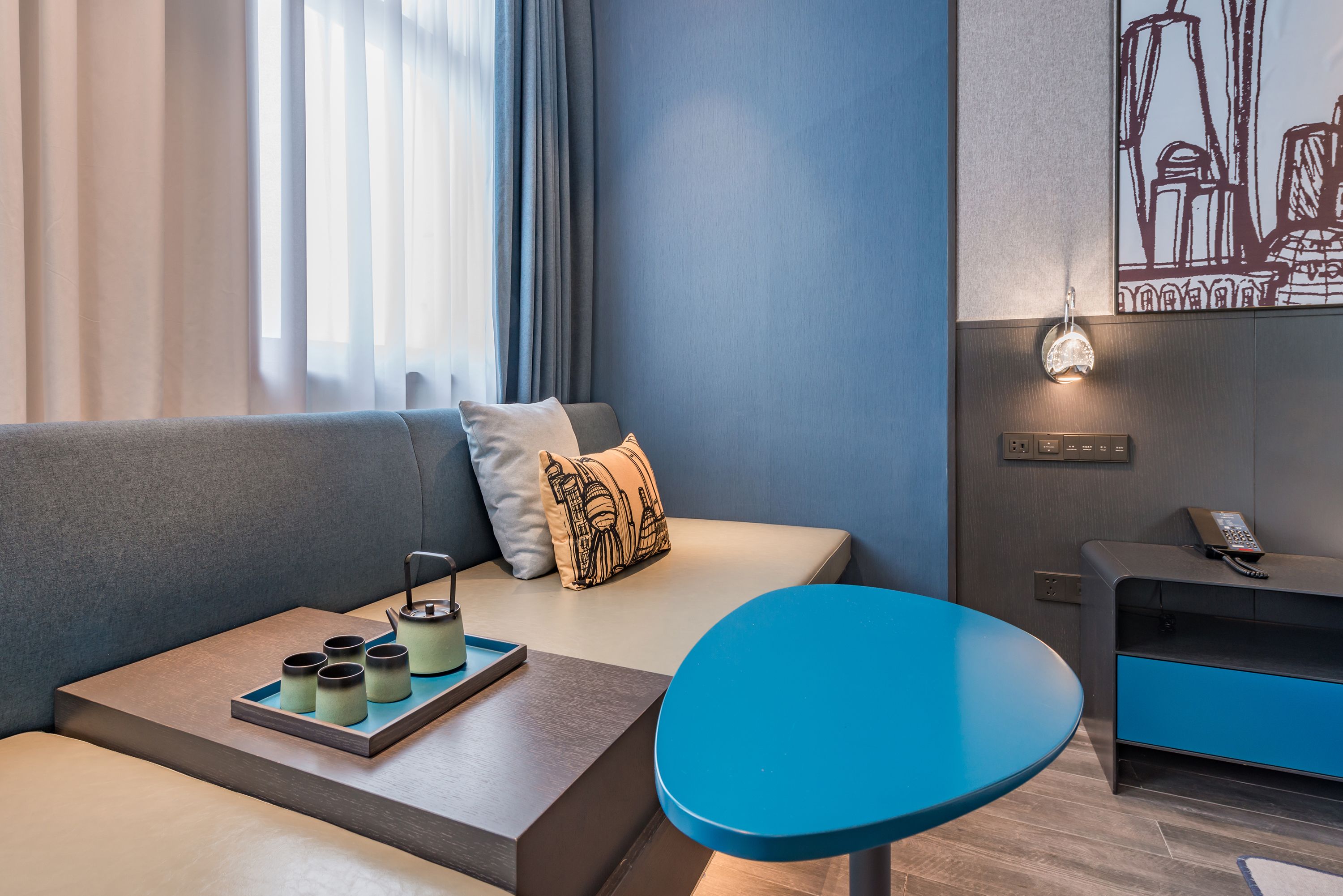 yiting family suite | premium bedding, down duvets, pillow-top beds, minibar