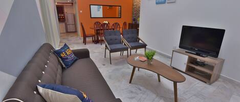 Ferienhaus, 3 Schlafzimmer | Wohnzimmer | LCD-Fernseher