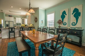 Dining - Spacious Gulf View, 110 steps to the gulf, elevator, beach gear included! (Port St Joe)