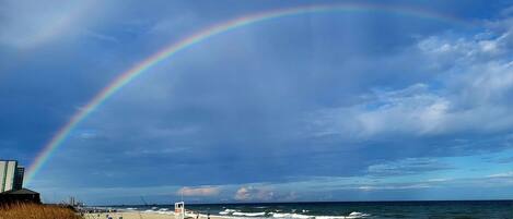 På stranden og solsenger