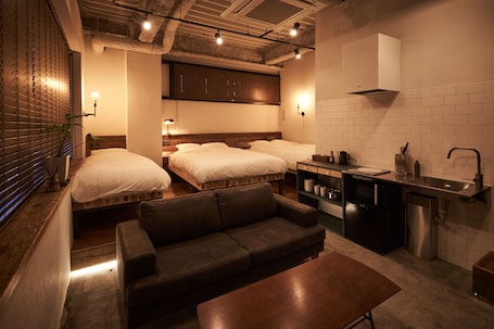 高级开间, 多张床, 无烟房, 简易厨房 | 特色家居、免费 WiFi、床单