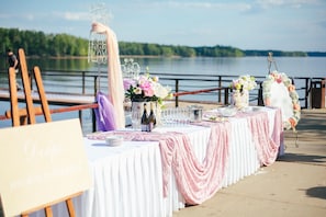 Outdoor wedding area