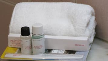 Free toiletries, towels
