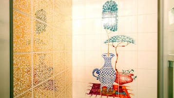 Dusche, Regendusche, Hausschuhe, Bidet