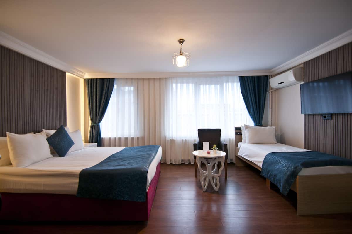 Lakens van Egyptisch katoen, luxe beddengoed, een minibar