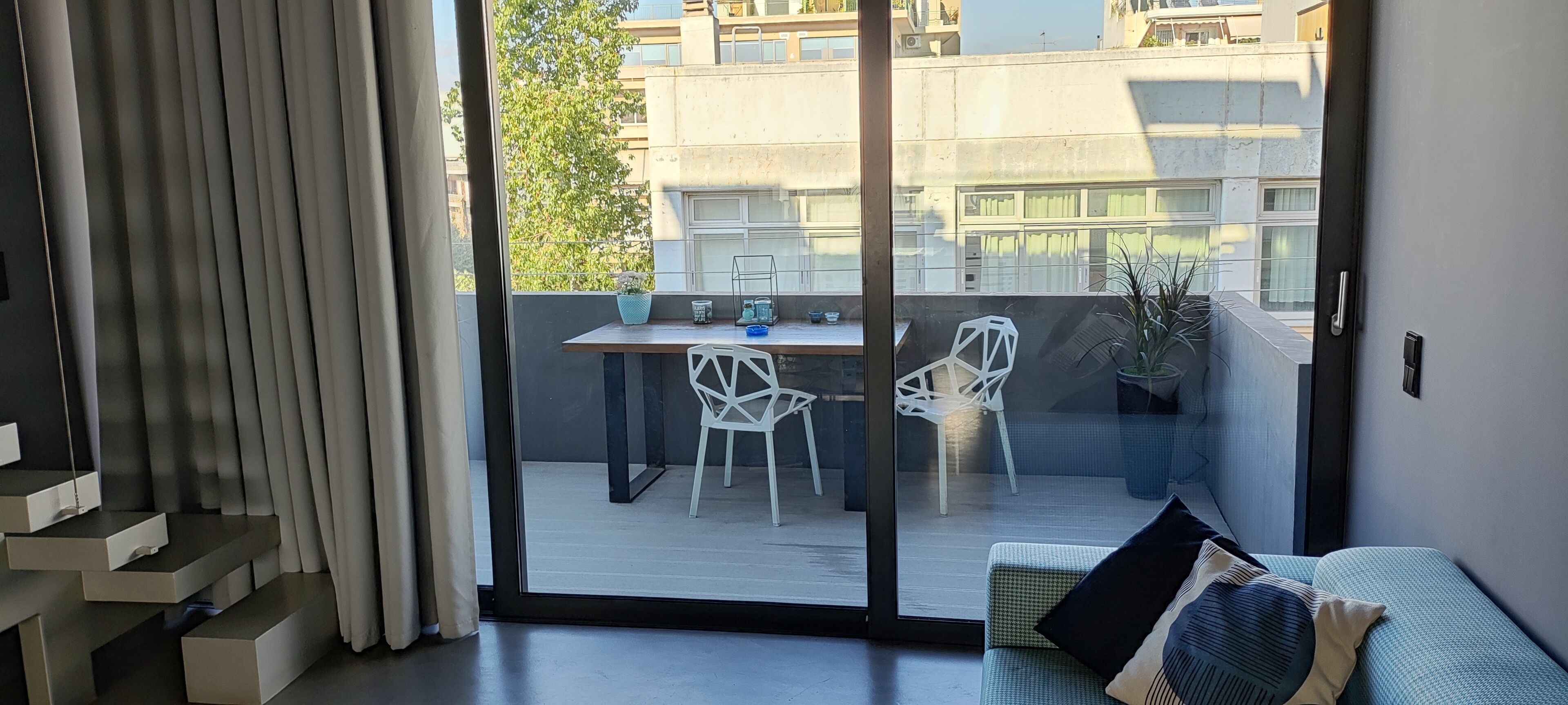 Loft design, acesso à piscina (Blue) | Terraço/pátio