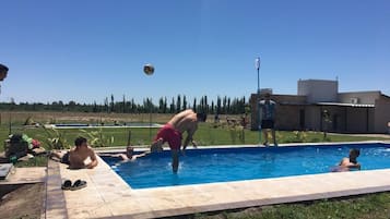 Indoor pool, 7 outdoor pools, open 8:30 AM to 8:30 PM, pool loungers