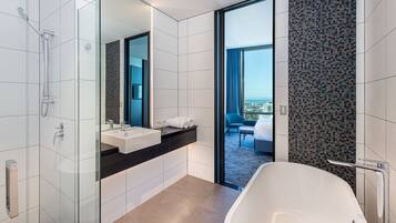 Suite, 2 Bedrooms, Tower (View) | Bathroom | Free toiletries, hair dryer, bathrobes, slippers