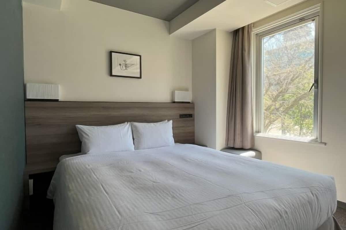 Premium bedding, down comforters, desk, blackout drapes