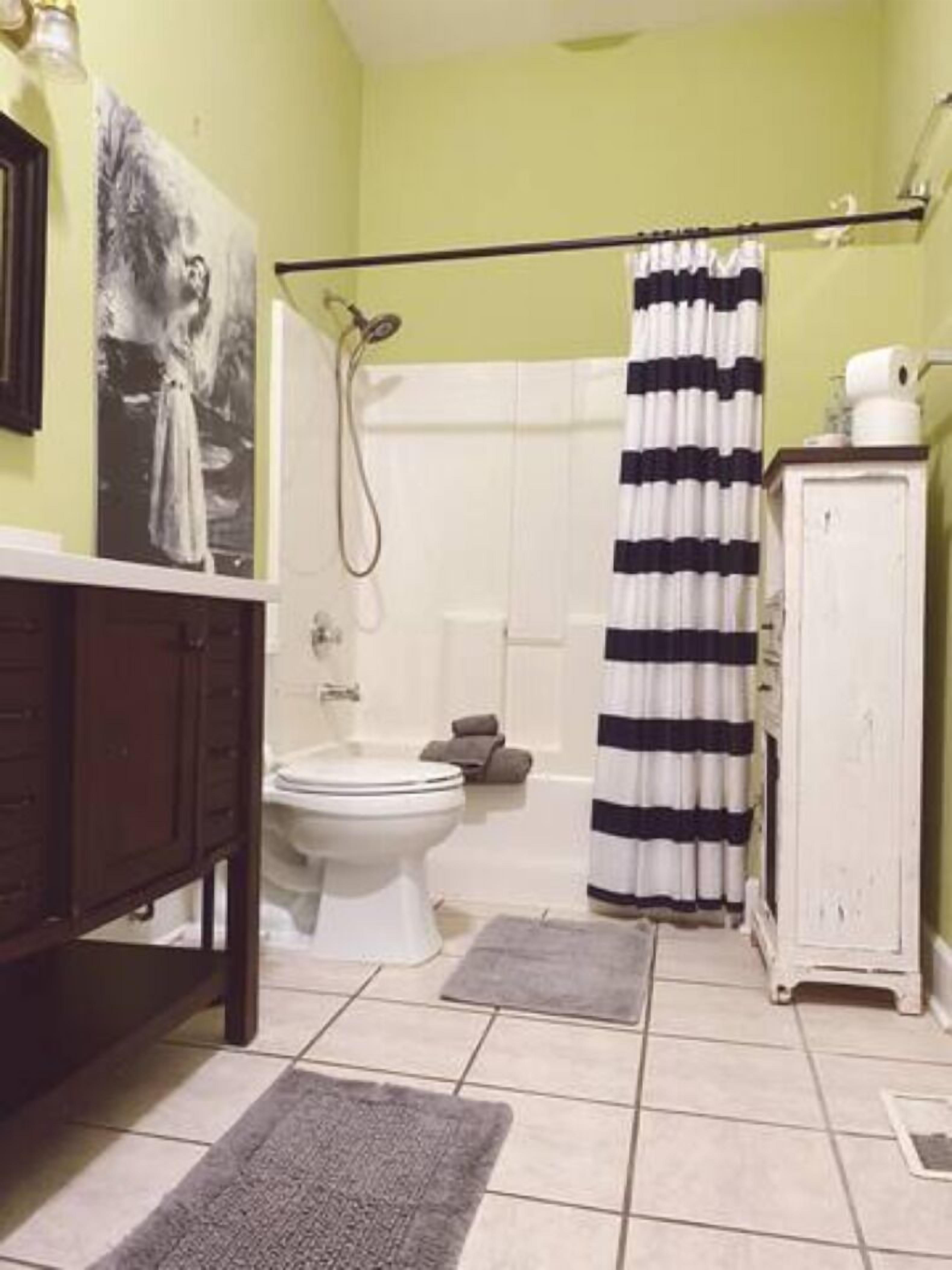 Room, Private Bathroom (Master Bedroom) | Bathroom | Combined shower/bathtub, hair dryer, towels, soap