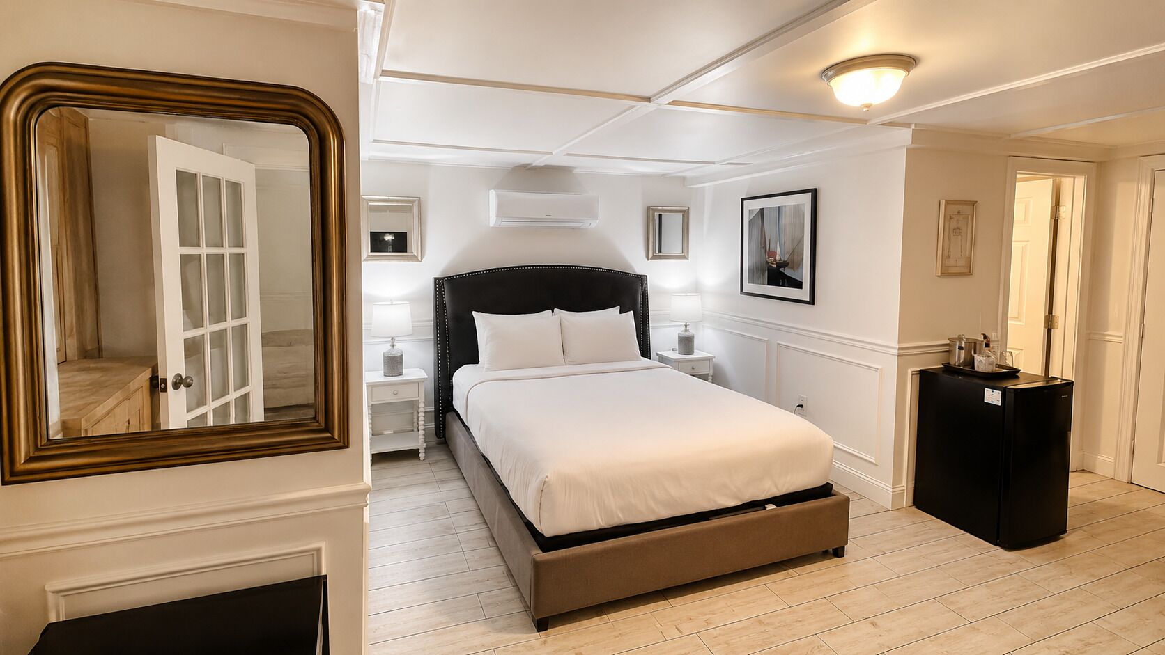Basement Queen Room | Iron/ironing board, bed sheets