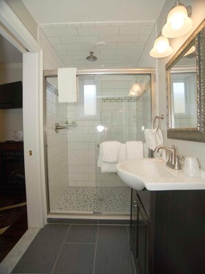Free toiletries, hair dryer, towels