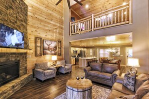 Fireplace, table football