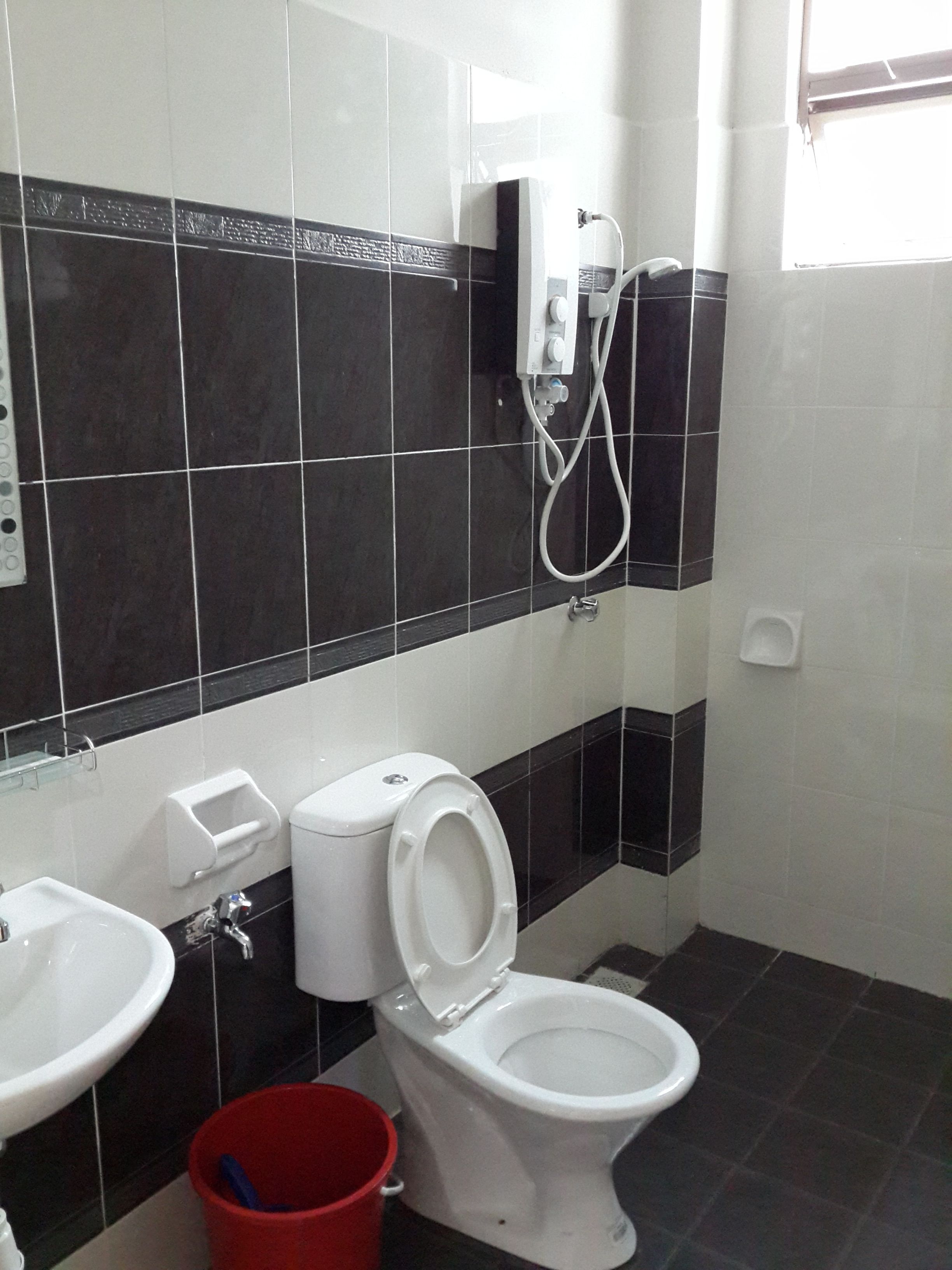 Shower, free toiletries, hair dryer, bathrobes