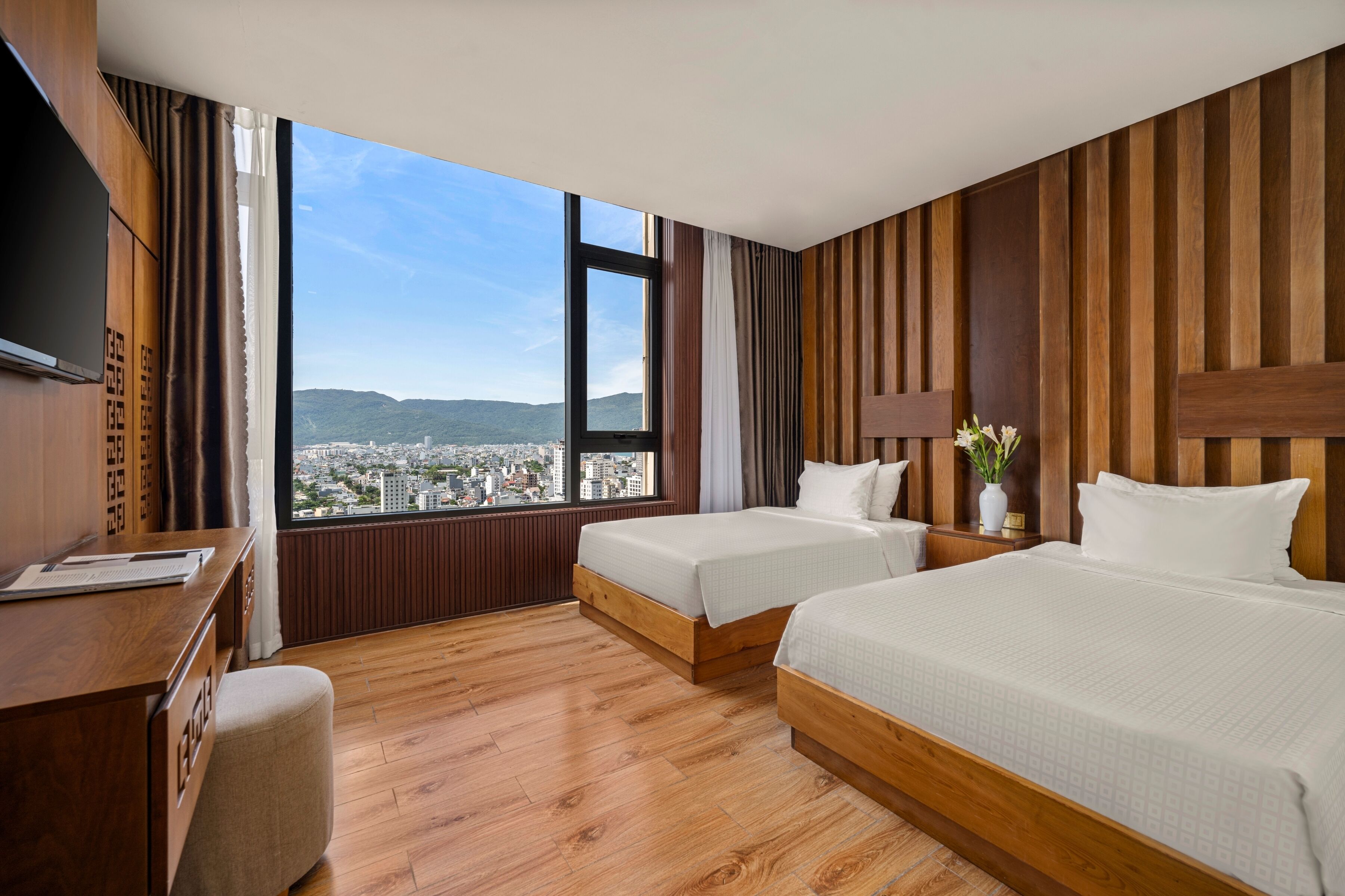 family studio sea view with balcony - complimentary welcome fruit | minibar, in-room safe, desk, blackout curtains