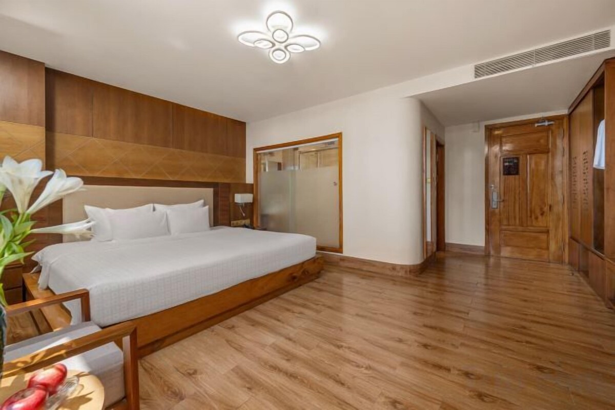 Minibar, caja fuerte, escritorio y cortinas opacas