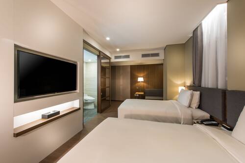 In-room safe, desk, blackout curtains, soundproofing