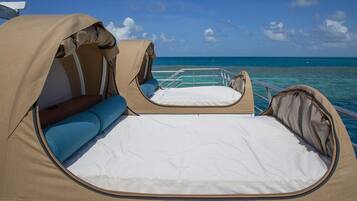 Swag with a Canopy on a Pontoon