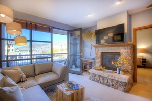 TV, fireplace, video games, DVD player