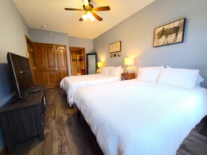 2 bedrooms, desk, iron/ironing board, WiFi