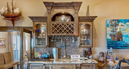 Luxury Beachfront~Ground level Palapas Bar~ Hot Tub ~ private walk over bridge