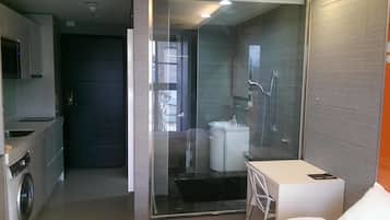 Standard Double Room | Bathroom | Shower, free toiletries, hair dryer, slippers
