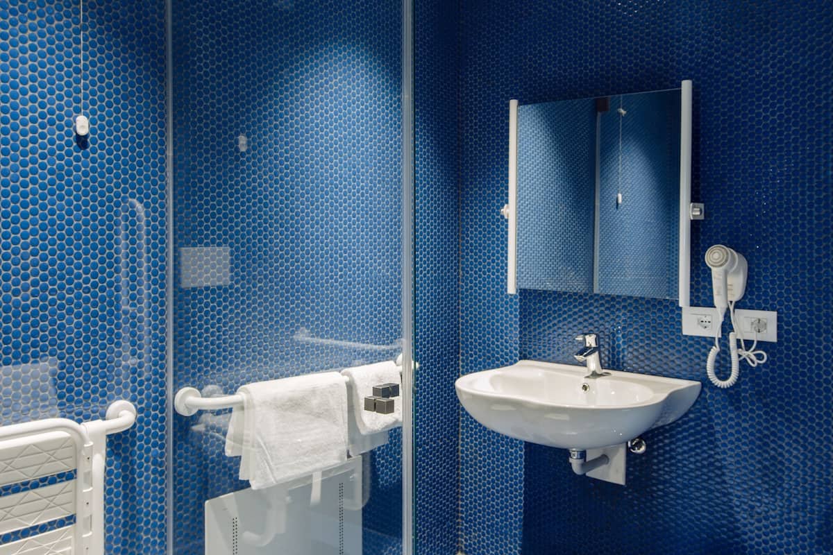 double or twin room, accessible | bathroom | shower, rainfall showerhead, free toiletries, hair dryer