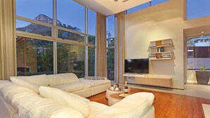 42-inch flat-screen TV with satellite channels, TV, fireplace - Villa Glen Sunsets (Cape Town)