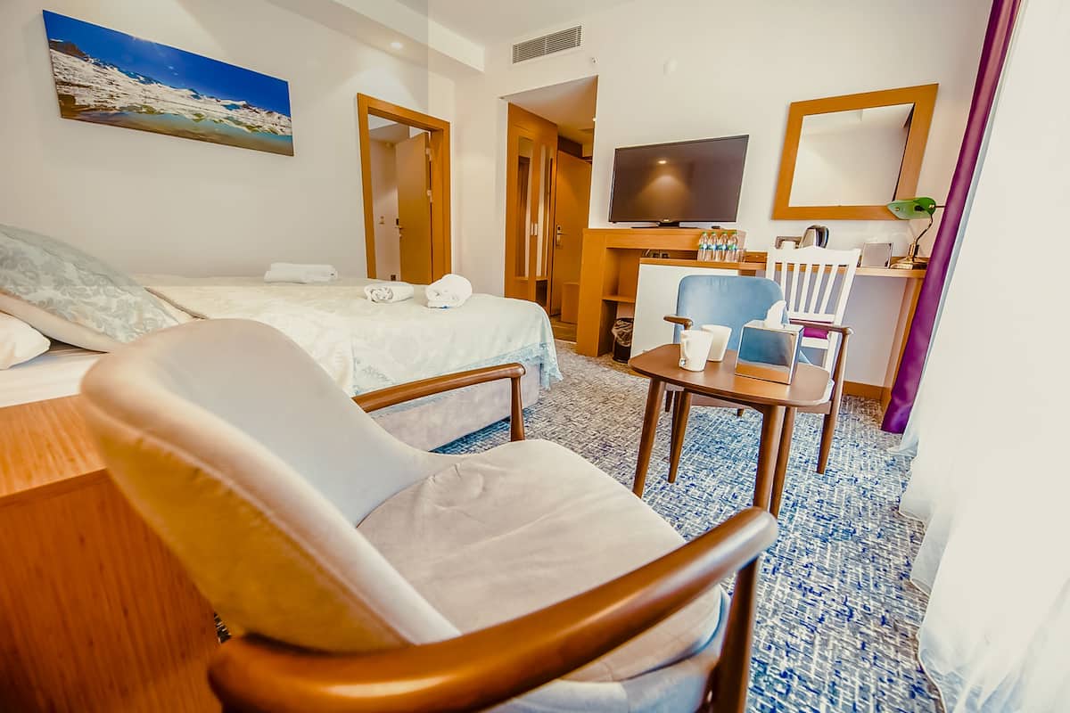 1 camera, biancheria da letto di alta qualità, copriletto in piuma