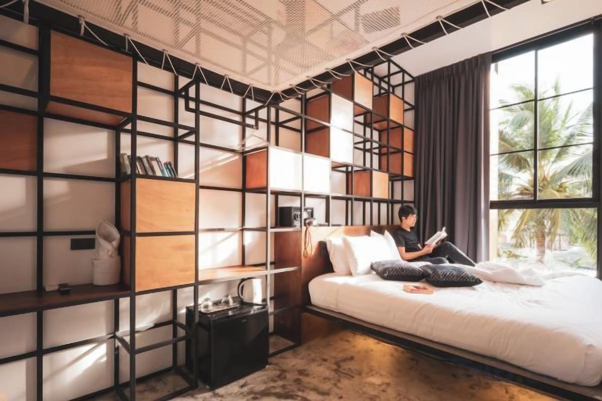 Blackout drapes, soundproofing, WiFi (free), bed sheets