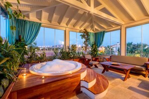 Luxury Suite, 1 Queen Bed, Jetted Tub, Pool View | View from room