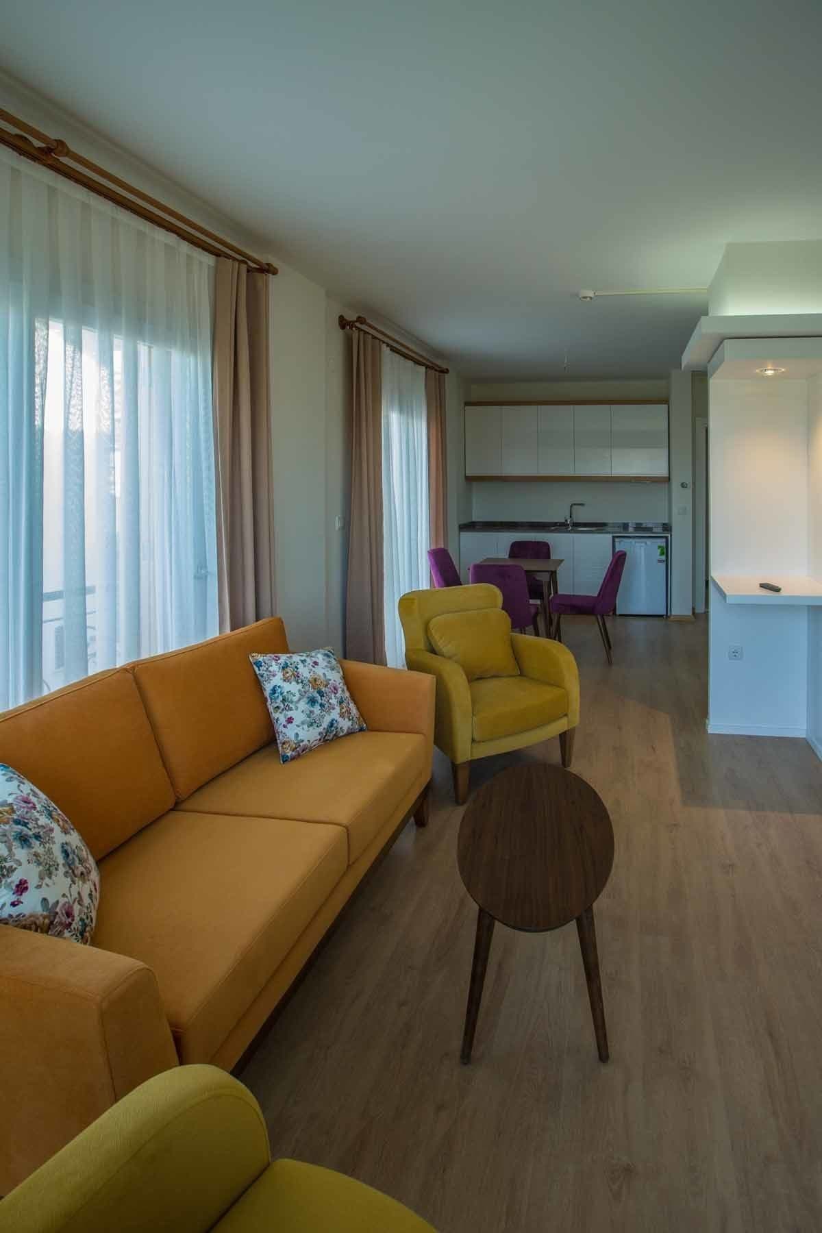 triple room, mountain view | living area | lcd tv