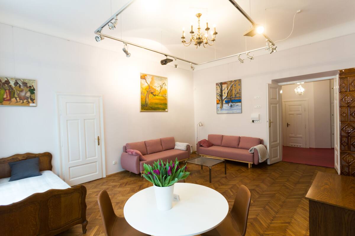Apartment, 1 Bedroom (VAN GOGH B4; 2nd Floor) | Living room | 32-inch flat-screen TV with satellite channels, Smart TV, Netflix
