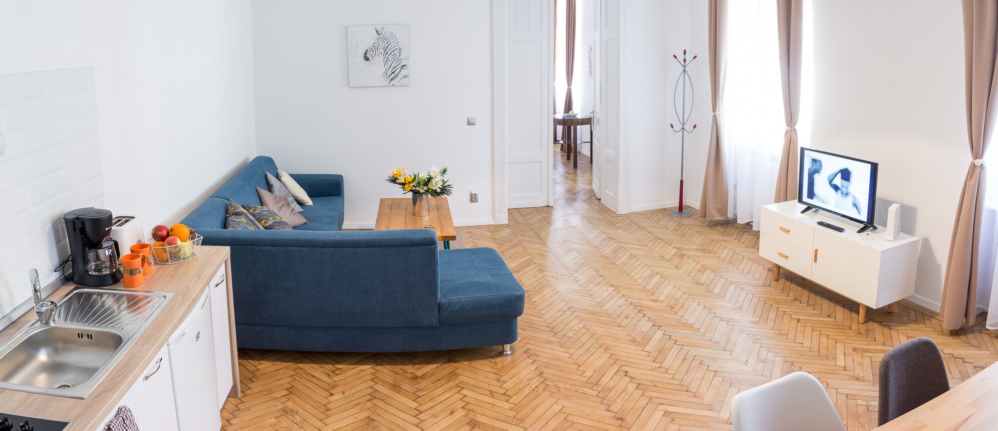 Apartment, 1 Bedroom | Living area | Flat-screen TV