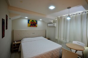 Desk, blackout drapes, iron/ironing board, free WiFi