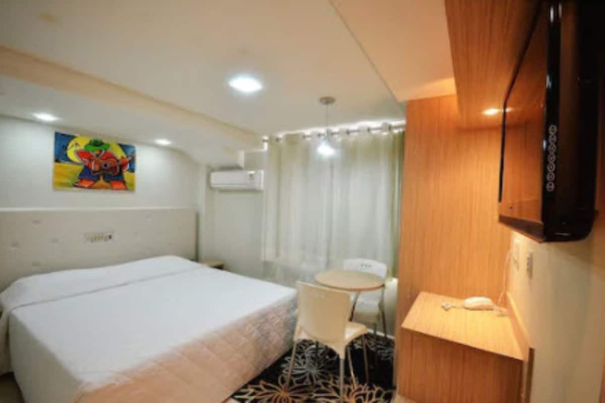 desk, blackout curtains, iron/ironing board, free wifi