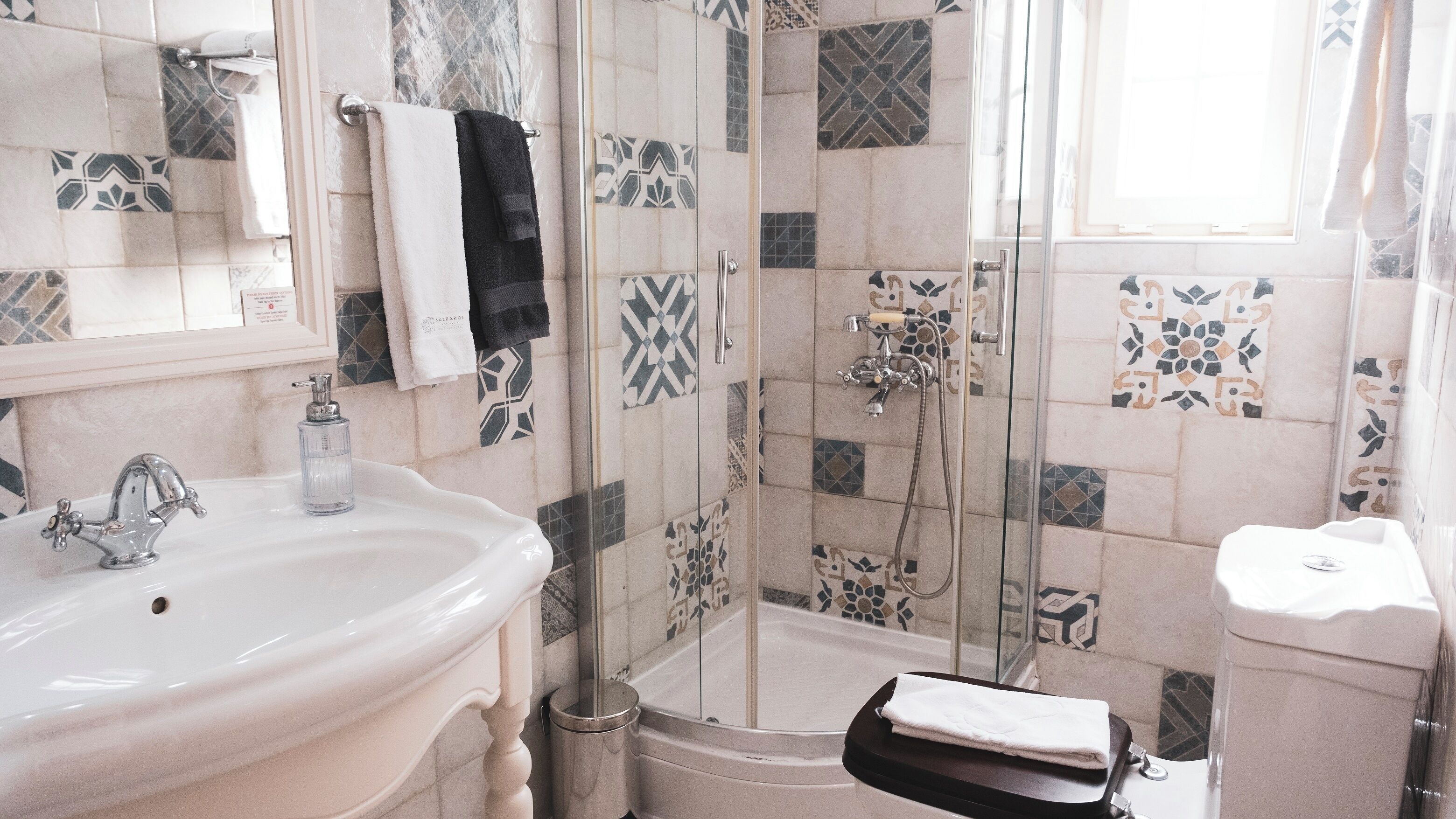 shower, free toiletries, hair dryer, bathrobes