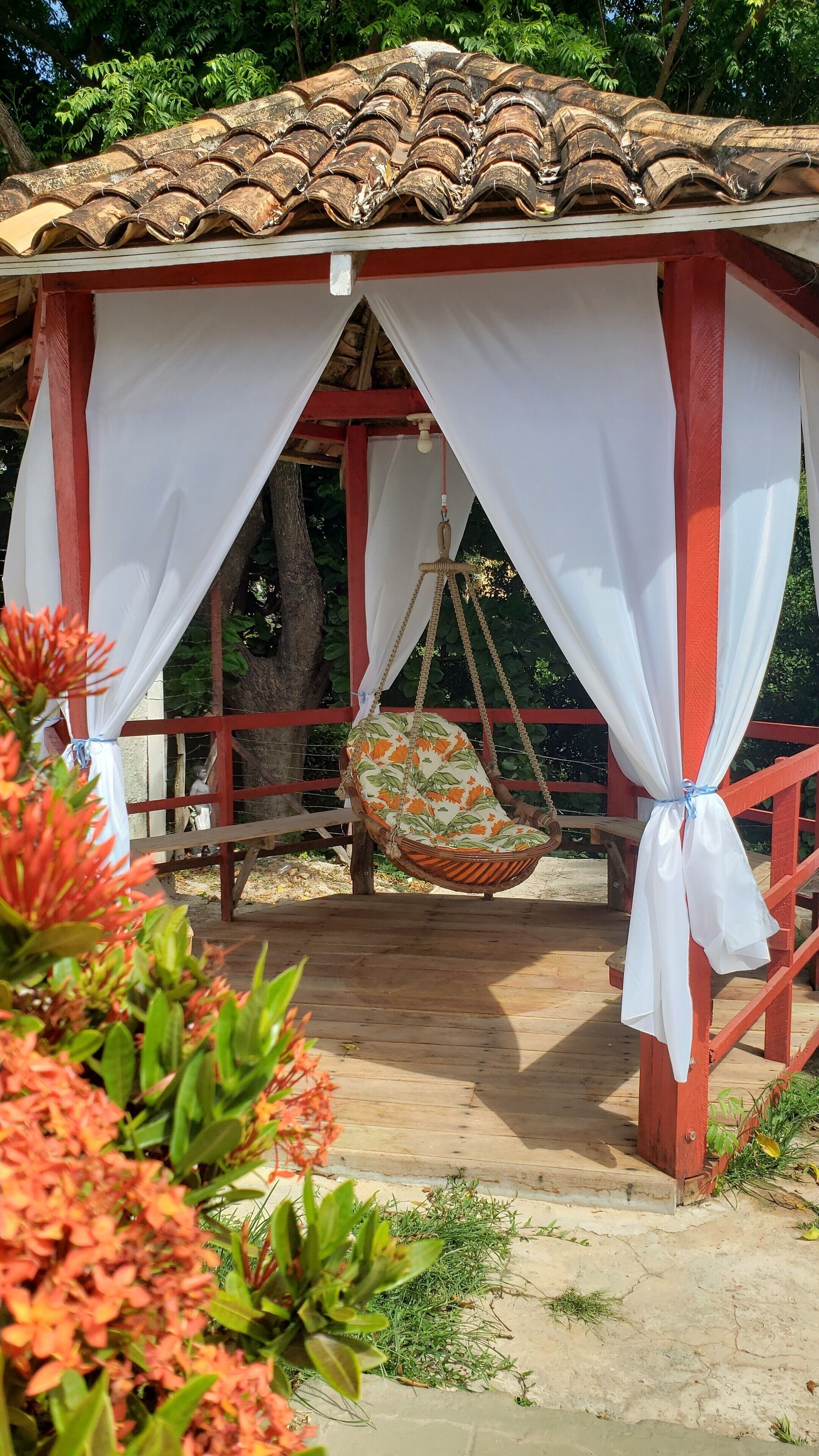 Outdoor wedding area