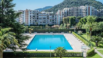Family Studio, Pool View | Balcony view