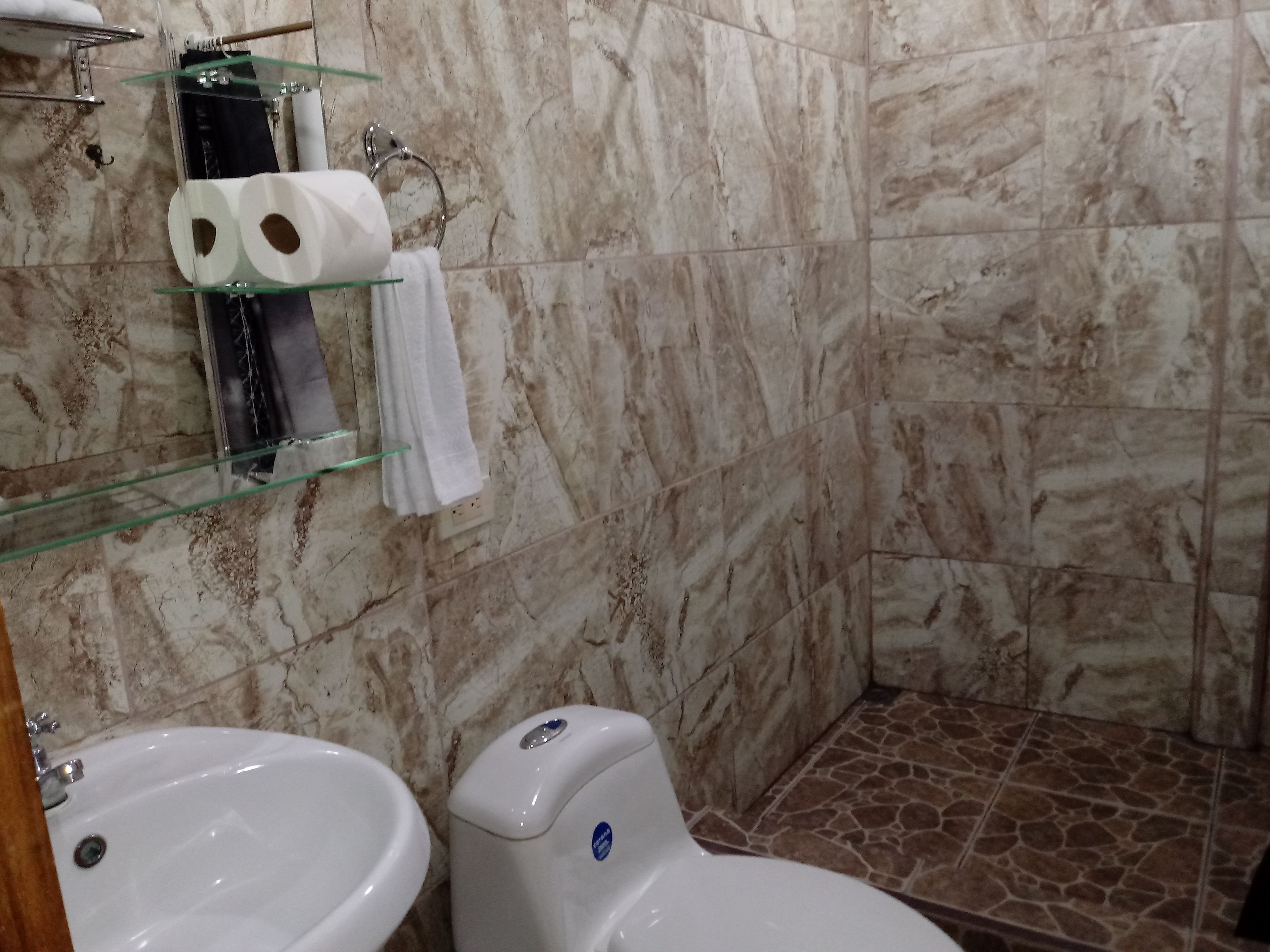 double room | bathroom | shower, free toiletries, towels