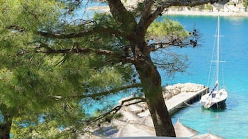 Deluxe Apartment, 1 Bedroom, Hot Tub, Oceanfront | Terrace/patio