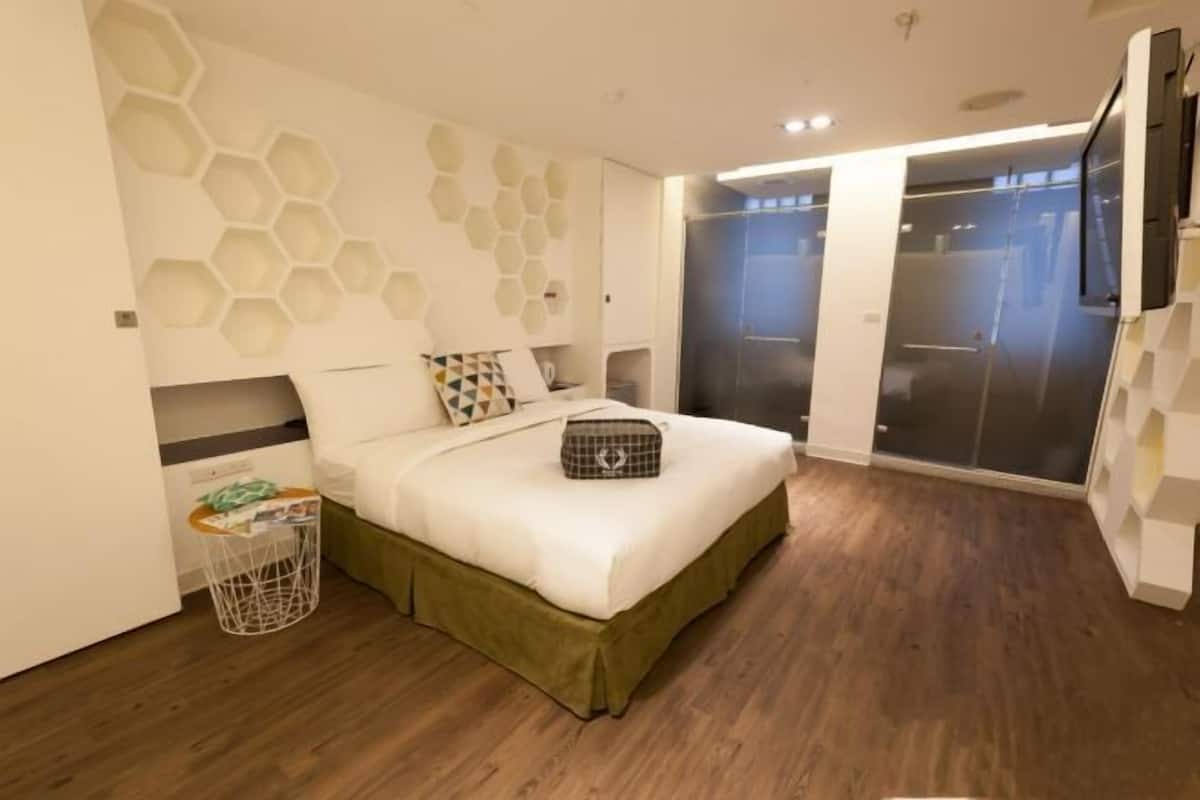 1 chambre, literie de qualité supérieure, couette en duvet d'oie