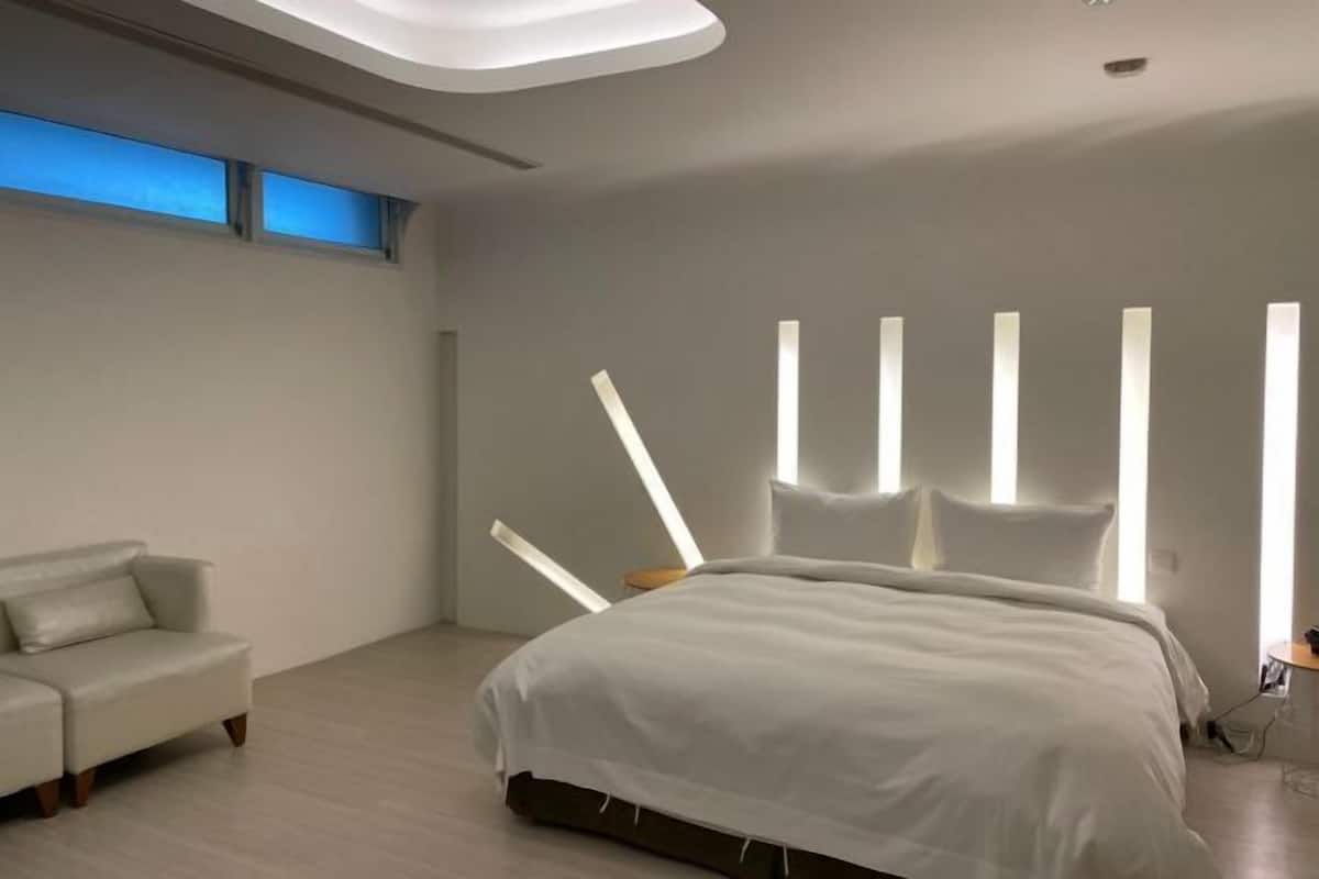 1 chambre, literie de qualité supérieure, couette en duvet d'oie