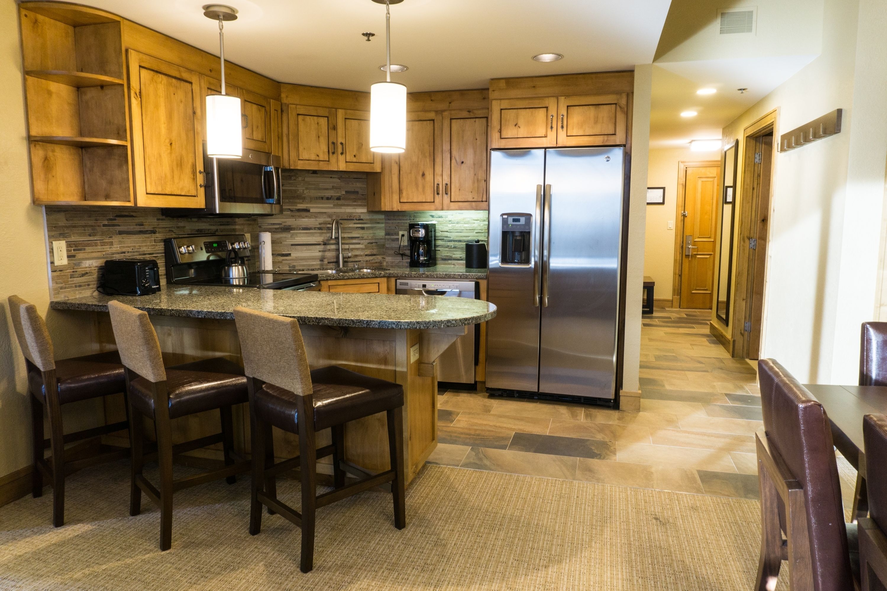 Condo, 2 Bedrooms | Private kitchen | Full-size fridge, microwave, oven, stovetop