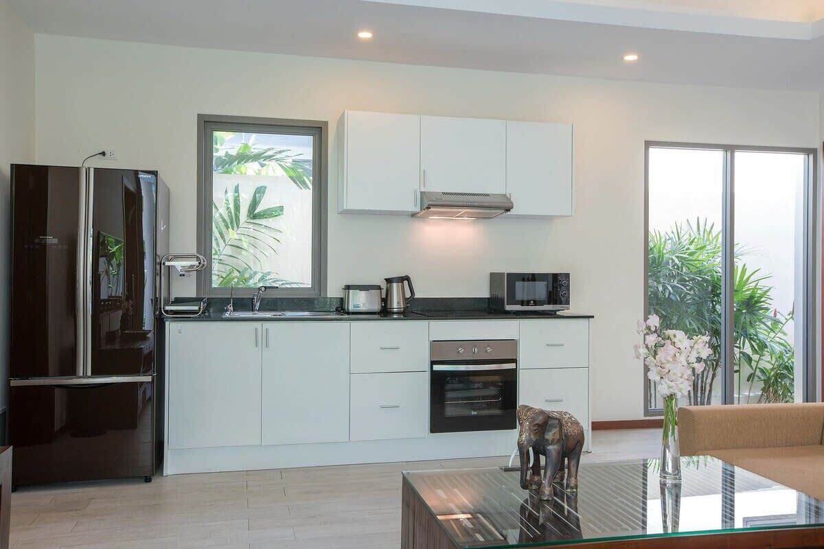 Biệt thự Tiêu chuẩn | Bếp riêng | Tủ lạnh, lò vi sóng, bếp nấu, dụng cụ pha cà phê/trà 