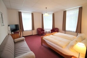 Desk, iron/ironing board, free cots/infant beds, free WiFi