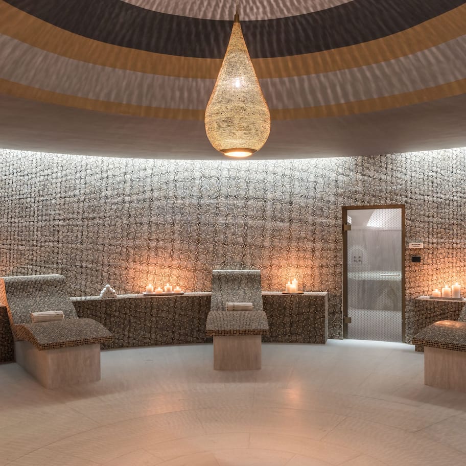 Couples treatment rooms, sauna, steam room, Turkish bath