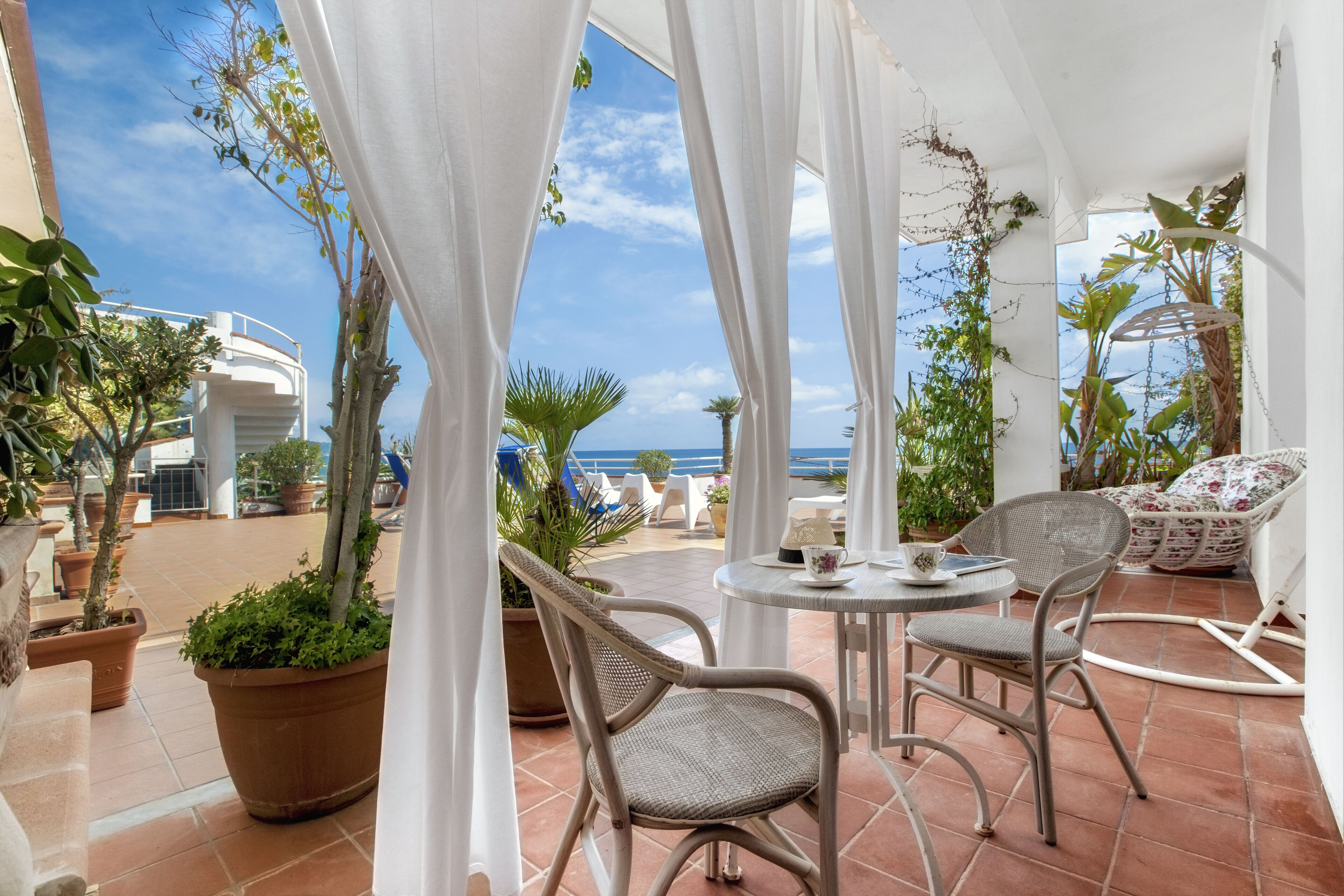 family room, 2 bedrooms, sea view | terrace/patio